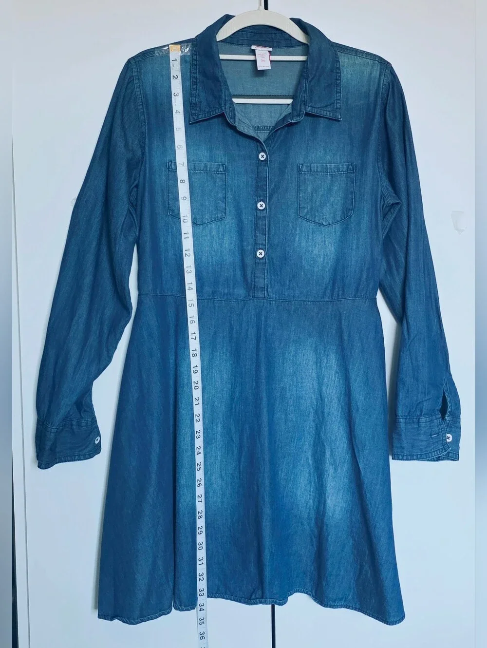 Justice Denim Button-Up Dress in Blue | Size 20